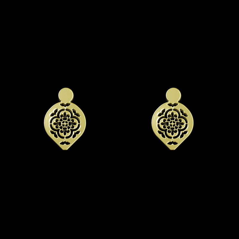 گوشواره طلا 18 عیار زنانه مدوپد مدل گل و اسلیمی کد GA1-14337 گوشواره طلا 18 عیار زنانه مدوپد مدل گل و اسلیمی کد GA1-14337