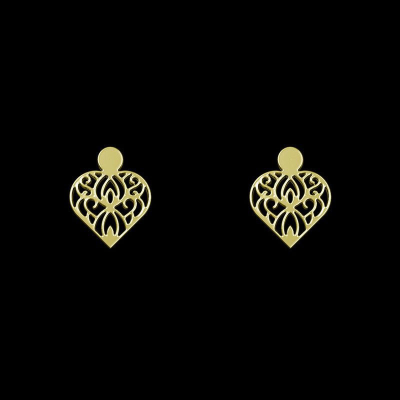 گوشواره طلا 18 عیار زنانه مدوپد مدل قلب کد GA1-14393 گوشواره طلا 18 عیار زنانه مدوپد مدل قلب کد GA1-14393