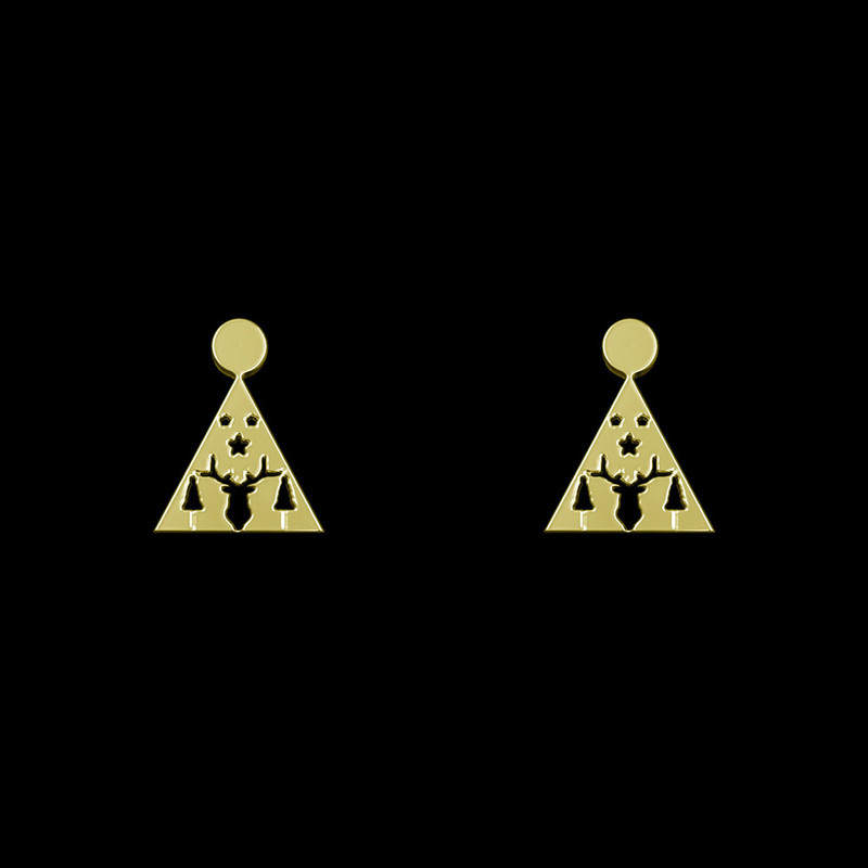 گوشواره طلا 18 عیار زنانه مدوپد مدل گوزن کد GA1-14432 گوشواره طلا 18 عیار زنانه مدوپد مدل گوزن کد GA1-14432