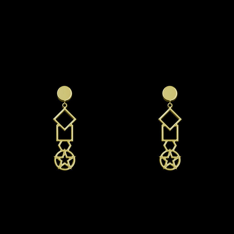 گوشواره طلا 18 عیار زنانه مدوپد مدل هندسی کد GA1-14436 گوشواره طلا 18 عیار زنانه مدوپد مدل هندسی کد GA1-14436