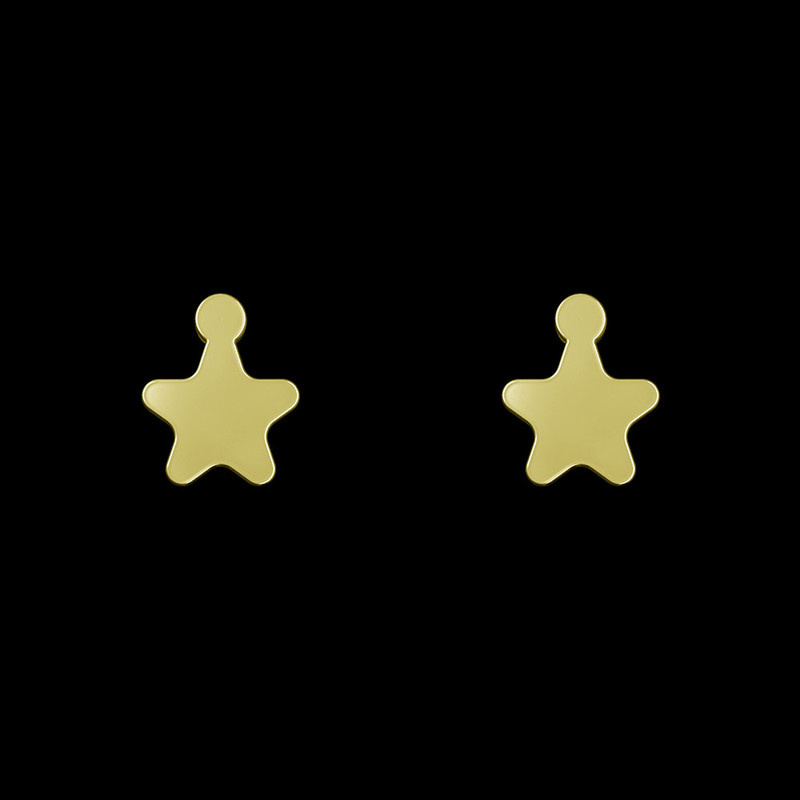 گوشواره طلا 18 عیار زنانه مدوپد مدل ستاره کد GA1-14582