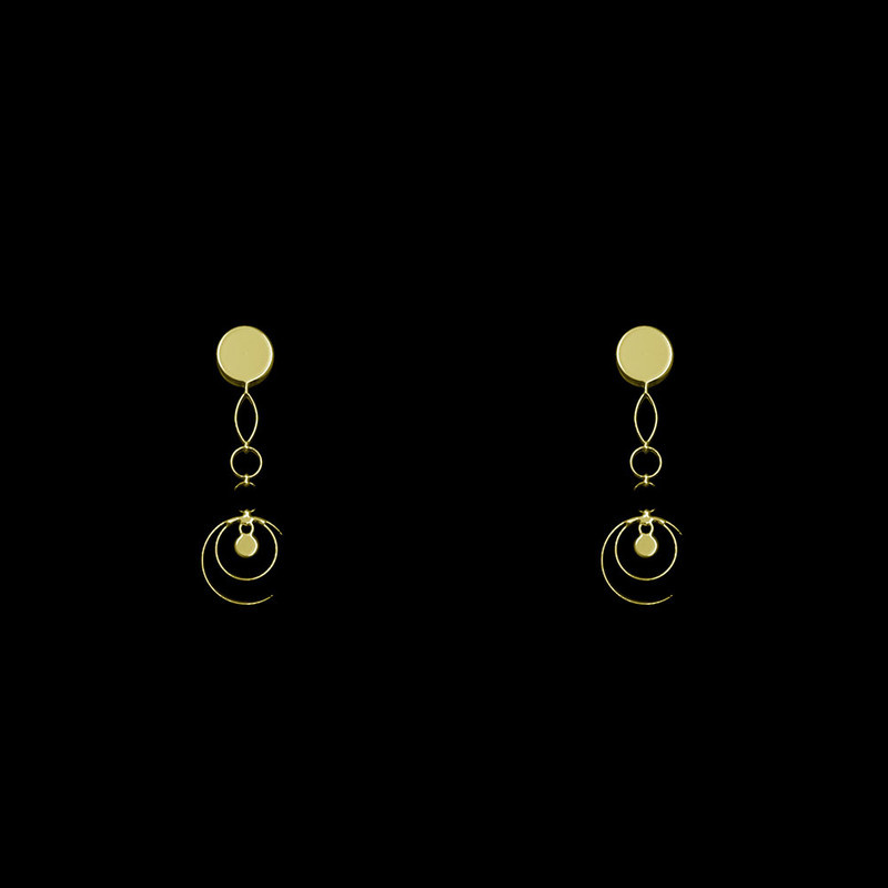 گوشواره طلا 18 عیار زنانه مدوپد مدل هندسی کد GA1-14610 گوشواره طلا 18 عیار زنانه مدوپد مدل هندسی کد GA1-14610