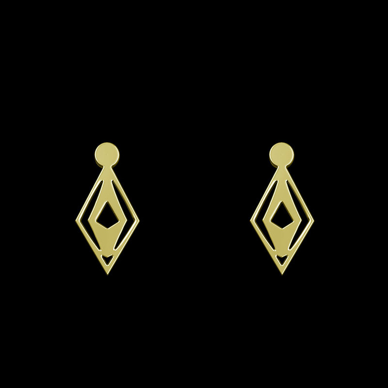 گوشواره طلا 18 عیار زنانه مدوپد مدل هندسی کد GA1-14619 گوشواره طلا 18 عیار زنانه مدوپد مدل هندسی کد GA1-14619