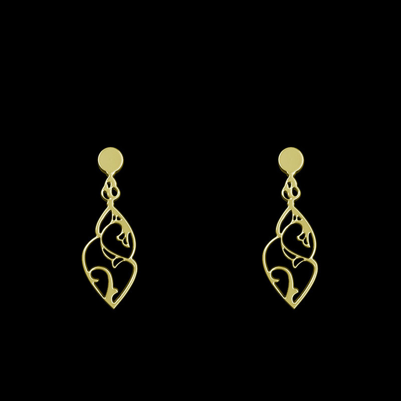 گوشواره طلا 18 عیار زنانه مدوپد مدل هندسی کد GA1-14748 گوشواره طلا 18 عیار زنانه مدوپد مدل هندسی کد GA1-14748