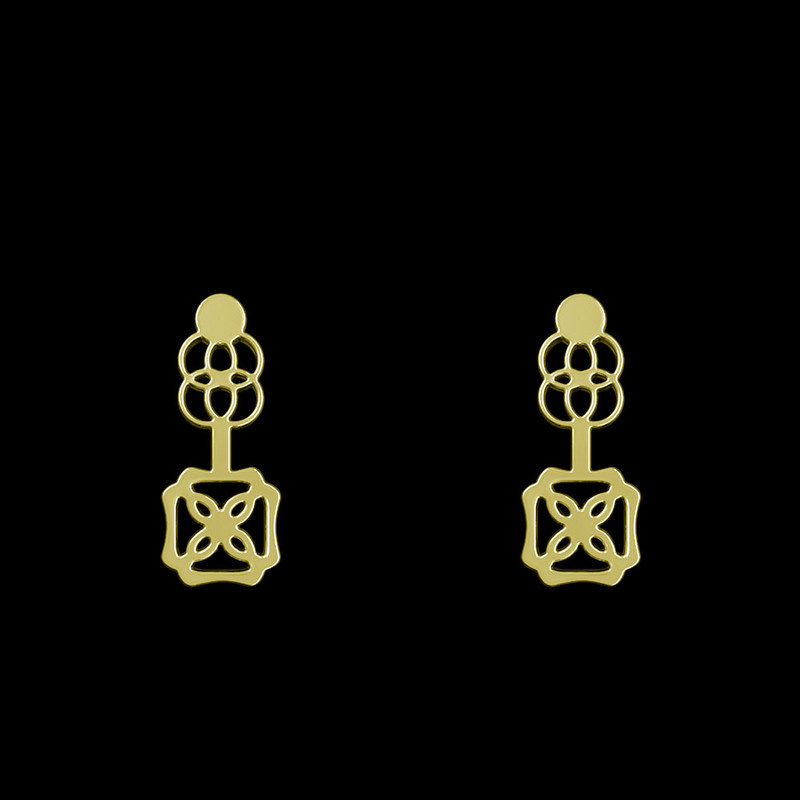 گوشواره طلا 18 عیار زنانه مدوپد مدل هندسی کد GA1-14763 گوشواره طلا 18 عیار زنانه مدوپد مدل هندسی کد GA1-14763