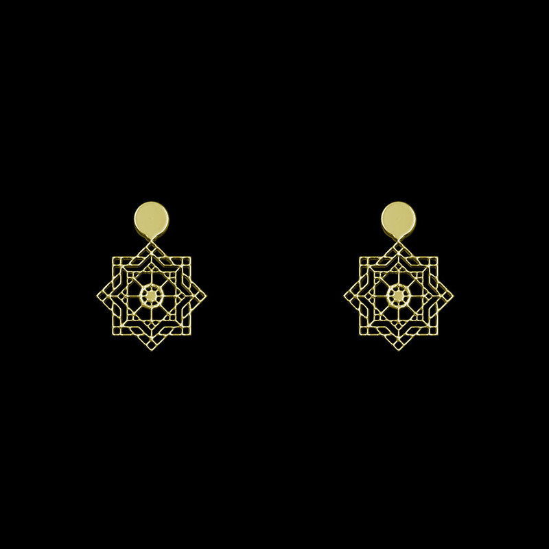 گوشواره طلا 18 عیار زنانه مدوپد مدل هندسی کد GA1-14873 گوشواره طلا 18 عیار زنانه مدوپد مدل هندسی کد GA1-14873