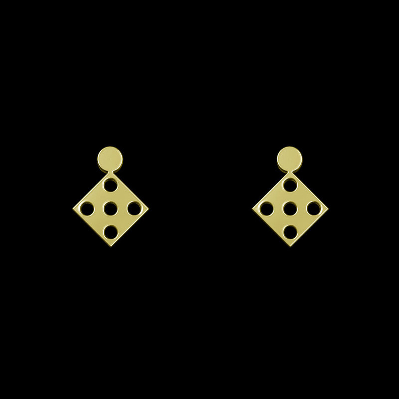 گوشواره طلا 18 عیار زنانه مدوپد مدل هندسی کد GA1-14916 گوشواره طلا 18 عیار زنانه مدوپد مدل هندسی کد GA1-14916