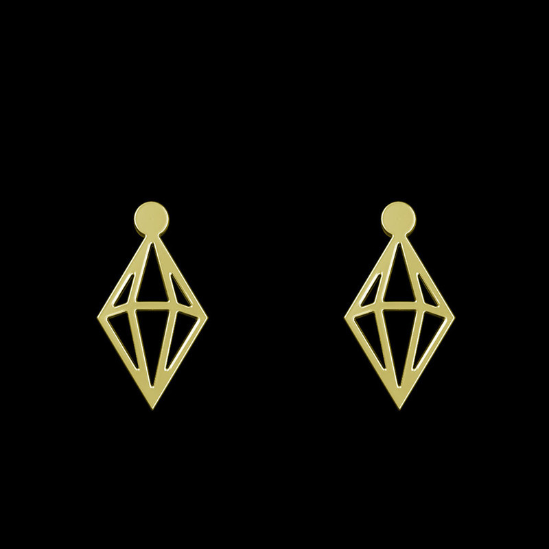 گوشواره طلا 18 عیار زنانه مدوپد مدل لوزی کد GA1-14941 گوشواره طلا 18 عیار زنانه مدوپد مدل لوزی کد GA1-14941