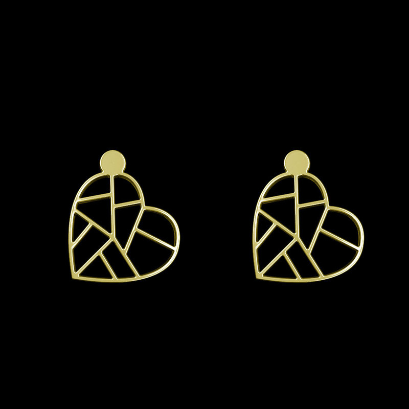 گوشواره طلا 18 عیار زنانه مدوپد مدل قلب کد GA1-14946 گوشواره طلا 18 عیار زنانه مدوپد مدل قلب کد GA1-14946