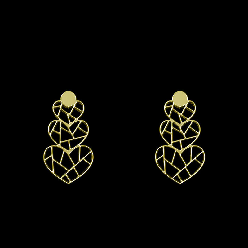 گوشواره طلا 18 عیار زنانه مدوپد مدل قلب کد GA1-14955 گوشواره طلا 18 عیار زنانه مدوپد مدل قلب کد GA1-14955