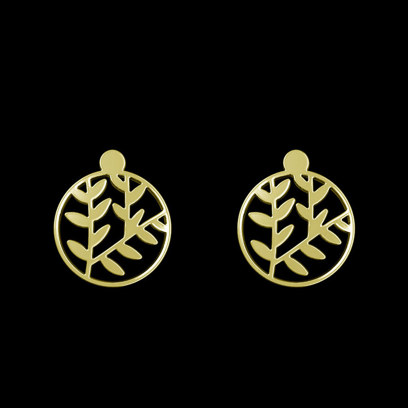 گوشواره طلا 18 عیار زنانه مدوپد مدل برگ کد GA1-14974 گوشواره طلا 18 عیار زنانه مدوپد مدل برگ کد GA1-14974