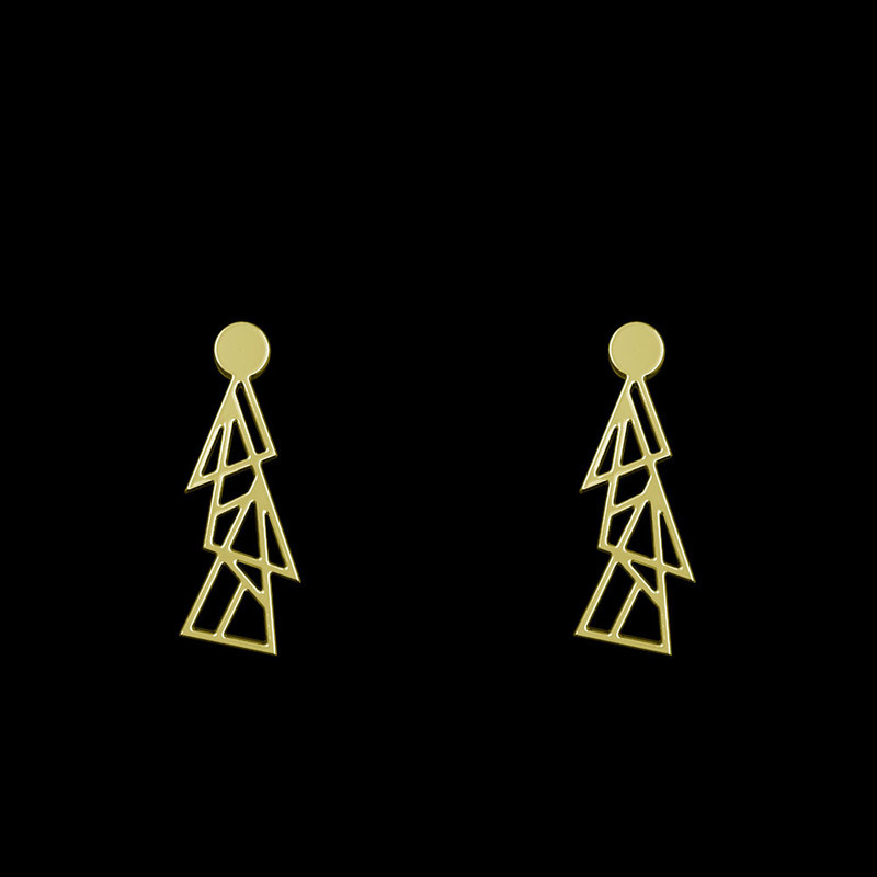 گوشواره طلا 18 عیار زنانه مدوپد مدل هندسی کد GA1-14976 گوشواره طلا 18 عیار زنانه مدوپد مدل هندسی کد GA1-14976