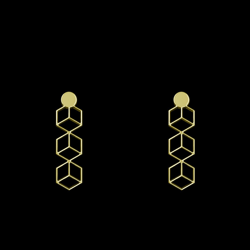 گوشواره طلا 18 عیار زنانه مدوپد مدل هندسی کد GA1-14980 گوشواره طلا 18 عیار زنانه مدوپد مدل هندسی کد GA1-14980