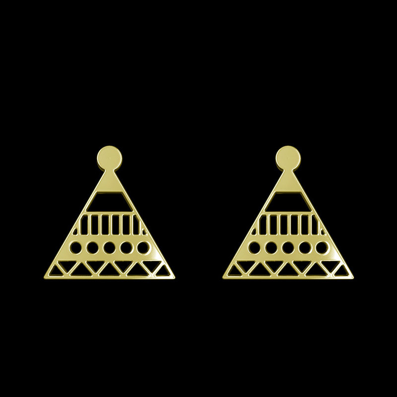 گوشواره طلا 18 عیار زنانه مدوپد مدل مثلث کد GA1-14983 گوشواره طلا 18 عیار زنانه مدوپد مدل مثلث کد GA1-14983