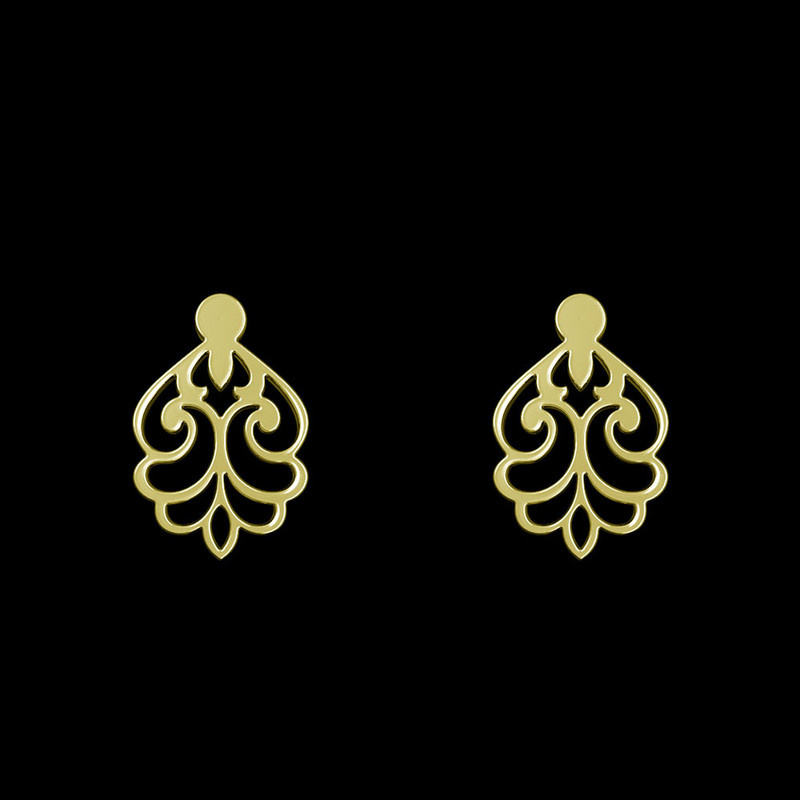 گوشواره طلا 18 عیار زنانه مدوپد مدل اسلیمی کد GA1-15255 گوشواره طلا 18 عیار زنانه مدوپد مدل اسلیمی کد GA1-15255