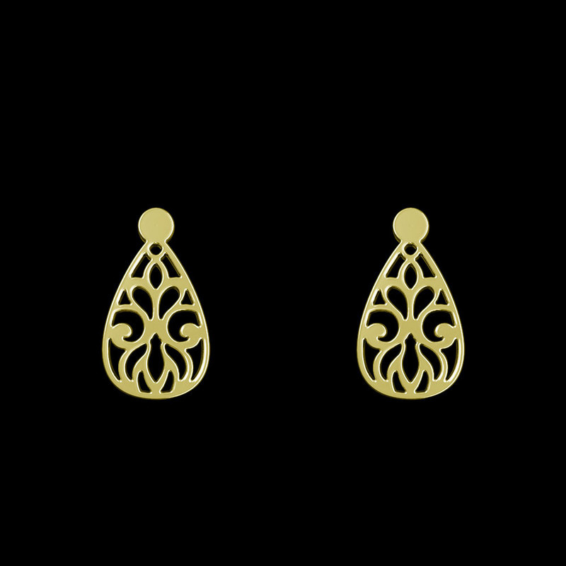 گوشواره طلا 18 عیار زنانه مدوپد مدل اسلیمی کد GA1-15260 گوشواره طلا 18 عیار زنانه مدوپد مدل اسلیمی کد GA1-15260