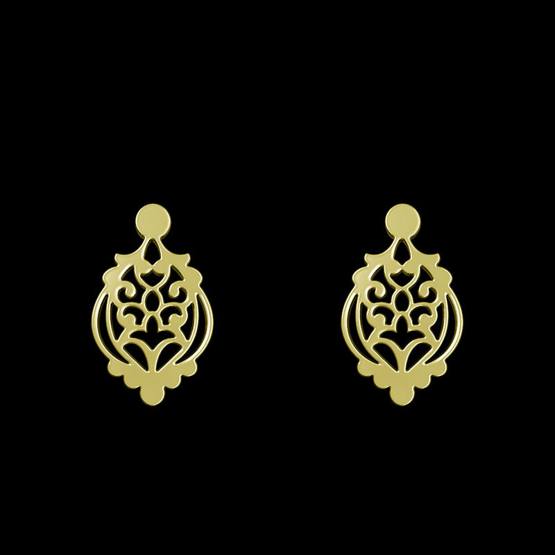 گوشواره طلا 18 عیار زنانه مدوپد مدل اسلیمی کد GA1-15265 گوشواره طلا 18 عیار زنانه مدوپد مدل اسلیمی کد GA1-15265