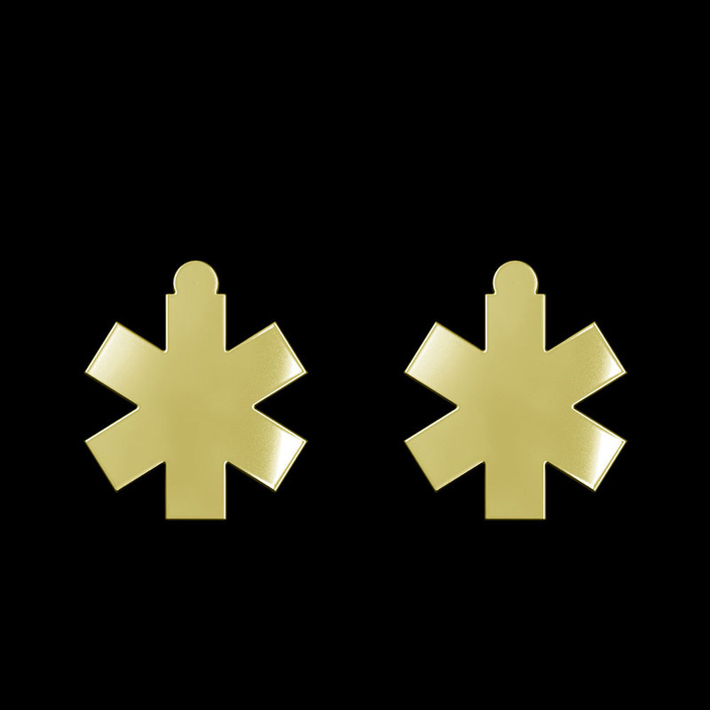 گوشواره طلا 18 عیار زنانه مدوپد مدل ستاره کد GA1-15364