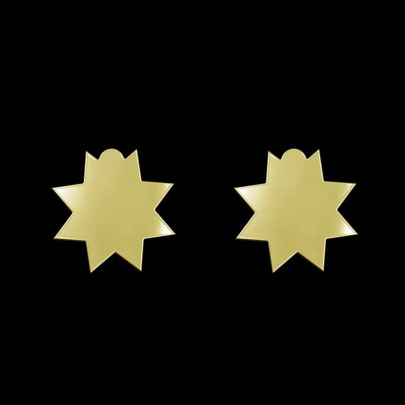 گوشواره طلا 18 عیار زنانه مدوپد مدل ستاره کد GA1-15376