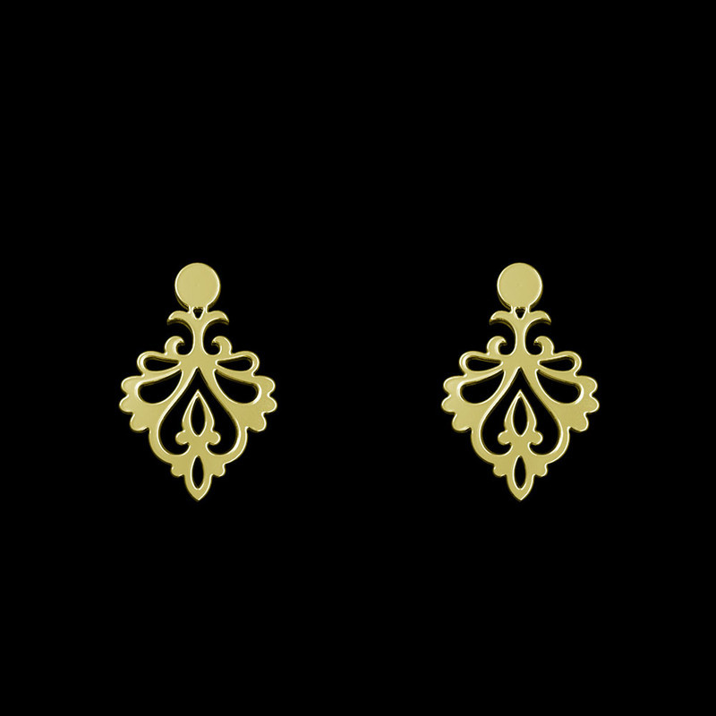 گوشواره طلا 18 عیار زنانه مدوپد مدل اسلیمی کد GA1-15270 گوشواره طلا 18 عیار زنانه مدوپد مدل اسلیمی کد GA1-15270