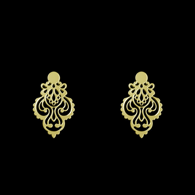 گوشواره طلا 18 عیار زنانه مدوپد مدل اسلیمی کد GA1-15278 گوشواره طلا 18 عیار زنانه مدوپد مدل اسلیمی کد GA1-15278