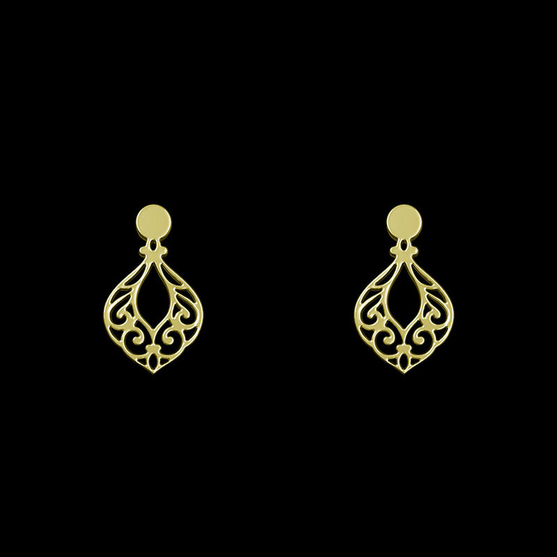 گوشواره طلا 18 عیار زنانه مدوپد مدل اسلیمی کد GA1-15298 گوشواره طلا 18 عیار زنانه مدوپد مدل اسلیمی کد GA1-15298