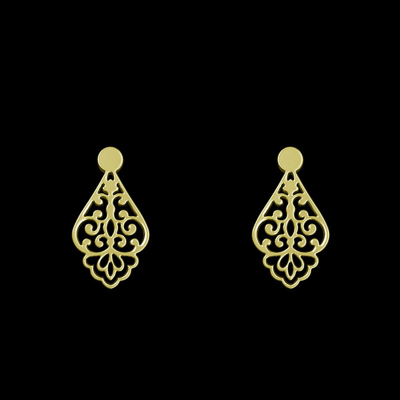 گوشواره طلا 18 عیار زنانه مدوپد مدل اسلیمی کد GA1-15303 گوشواره طلا 18 عیار زنانه مدوپد مدل اسلیمی کد GA1-15303