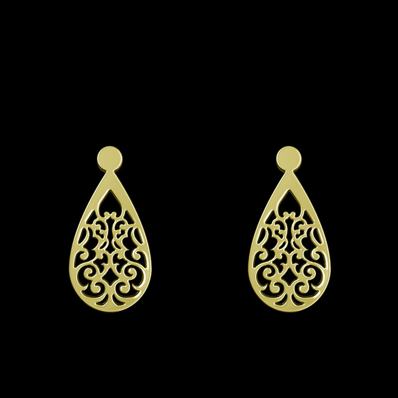 گوشواره طلا 18 عیار زنانه مدوپد مدل اسلیمی کد GA1-15306 گوشواره طلا 18 عیار زنانه مدوپد مدل اسلیمی کد GA1-15306