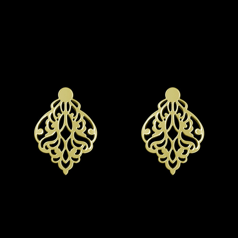 گوشواره طلا 18 عیار زنانه مدوپد مدل اسلیمی کد GA1-15310 گوشواره طلا 18 عیار زنانه مدوپد مدل اسلیمی کد GA1-15310