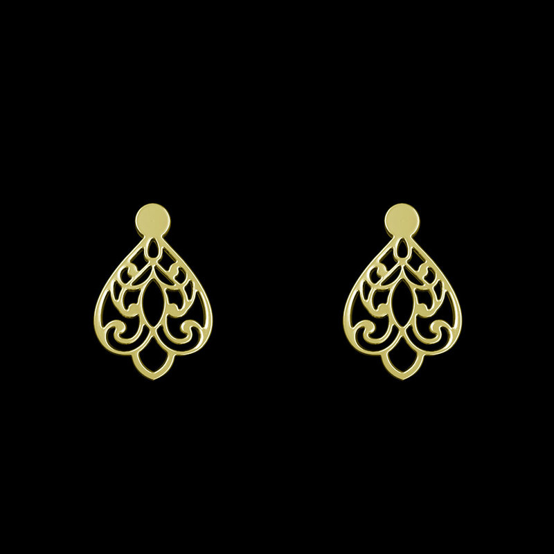 گوشواره طلا 18 عیار زنانه مدوپد مدل اسلیمی کد GA1-15313 گوشواره طلا 18 عیار زنانه مدوپد مدل اسلیمی کد GA1-15313