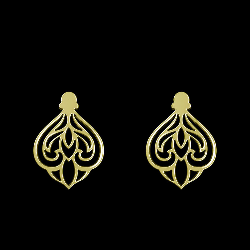 گوشواره طلا 18 عیار زنانه مدوپد مدل اسلیمی کد GA1-15327 گوشواره طلا 18 عیار زنانه مدوپد مدل اسلیمی کد GA1-15327