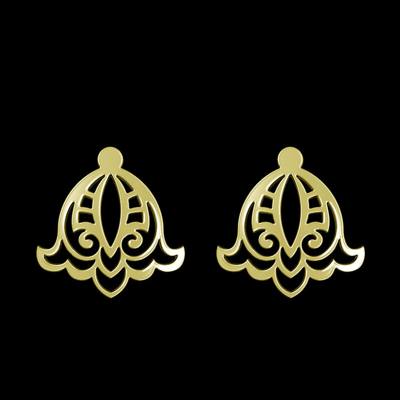 گوشواره طلا 18 عیار زنانه مدوپد مدل اسلیمی کد GA1-15332 گوشواره طلا 18 عیار زنانه مدوپد مدل اسلیمی کد GA1-15332