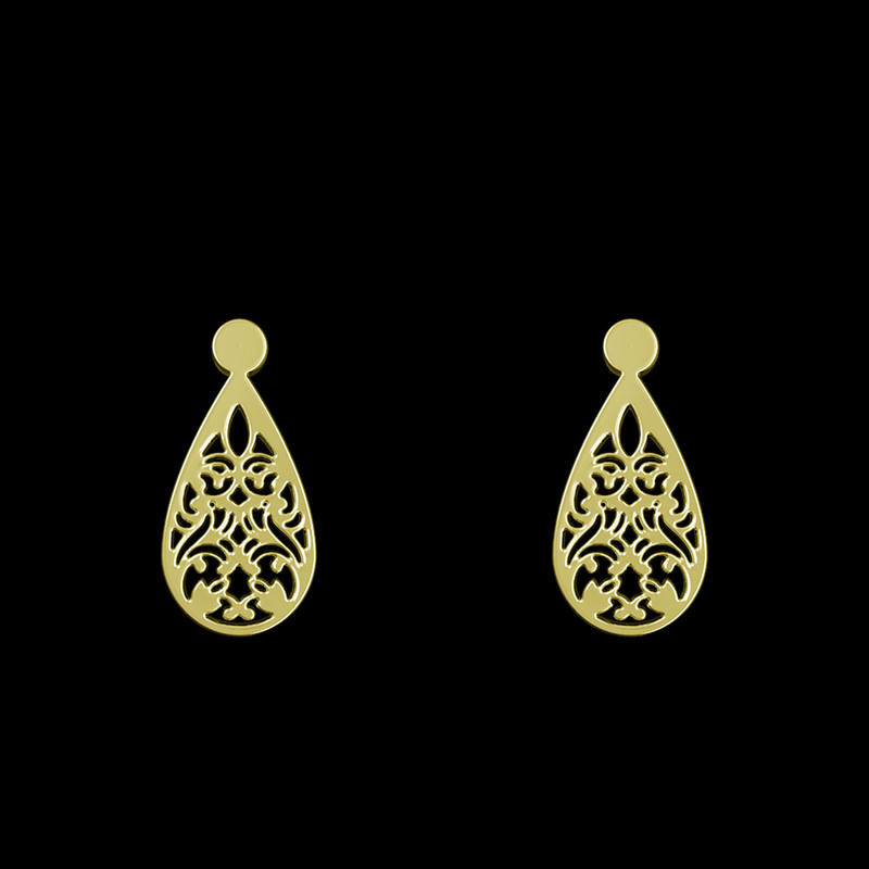 گوشواره طلا 18 عیار زنانه مدوپد مدل اسلیمی کد GA1-15338 گوشواره طلا 18 عیار زنانه مدوپد مدل اسلیمی کد GA1-15338