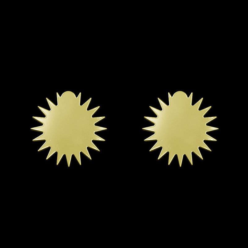 گوشواره طلا 18 عیار زنانه مدوپد مدل ستاره کد GA1-15605