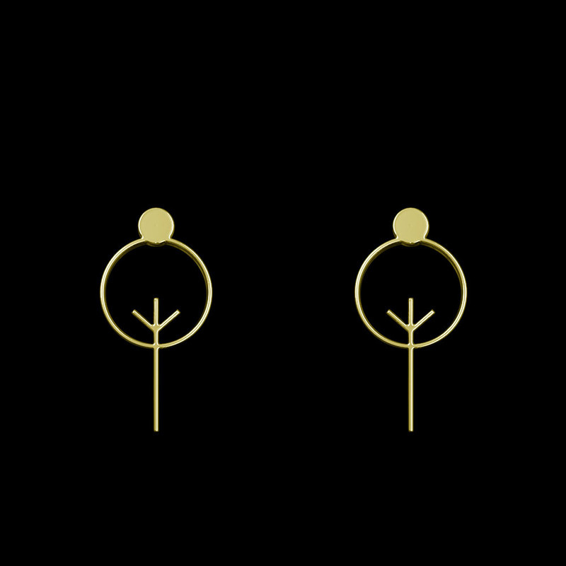 گوشواره طلا 18 عیار زنانه مدوپد مدل درخت کد GA1-15777 گوشواره طلا 18 عیار زنانه مدوپد مدل درخت کد GA1-15777