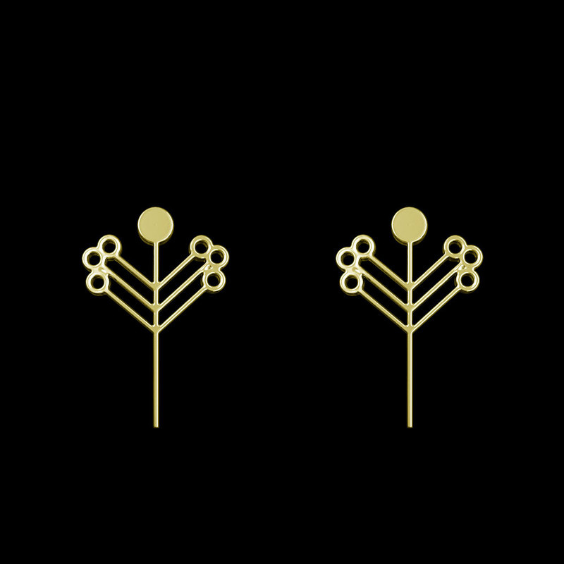 گوشواره طلا 18 عیار زنانه مدوپد مدل درخت کد GA1-15778 گوشواره طلا 18 عیار زنانه مدوپد مدل درخت کد GA1-15778