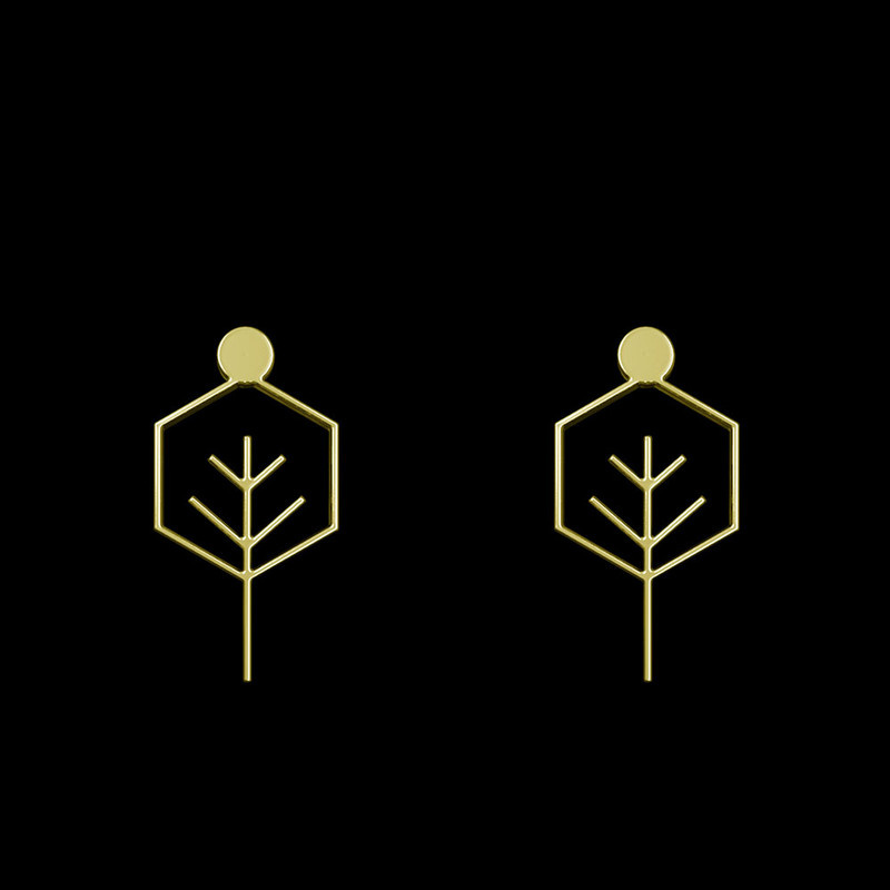 گوشواره طلا 18 عیار زنانه مدوپد مدل درخت کد GA1-15785 گوشواره طلا 18 عیار زنانه مدوپد مدل درخت کد GA1-15785