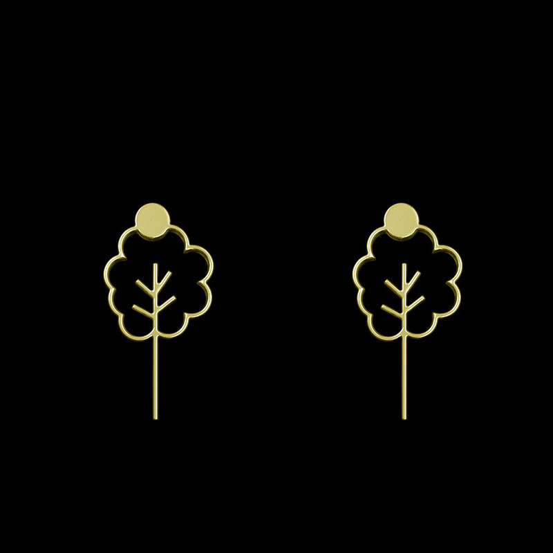 گوشواره طلا 18 عیار زنانه مدوپد مدل درخت کد GA1-15784 گوشواره طلا 18 عیار زنانه مدوپد مدل درخت کد GA1-15784