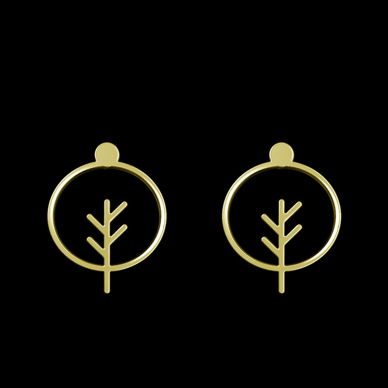 گوشواره طلا 18 عیار زنانه مدوپد مدل درخت کد GA1-15799 گوشواره طلا 18 عیار زنانه مدوپد مدل درخت کد GA1-15799