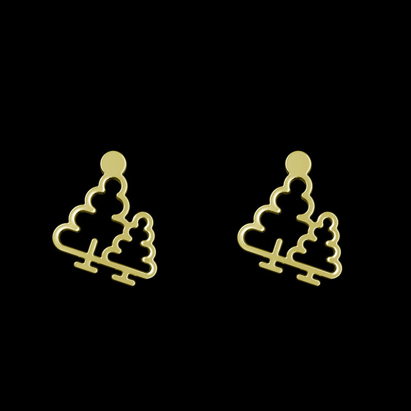 گوشواره طلا 18 عیار زنانه مدوپد مدل درخت کد GA1-15808 گوشواره طلا 18 عیار زنانه مدوپد مدل درخت کد GA1-15808