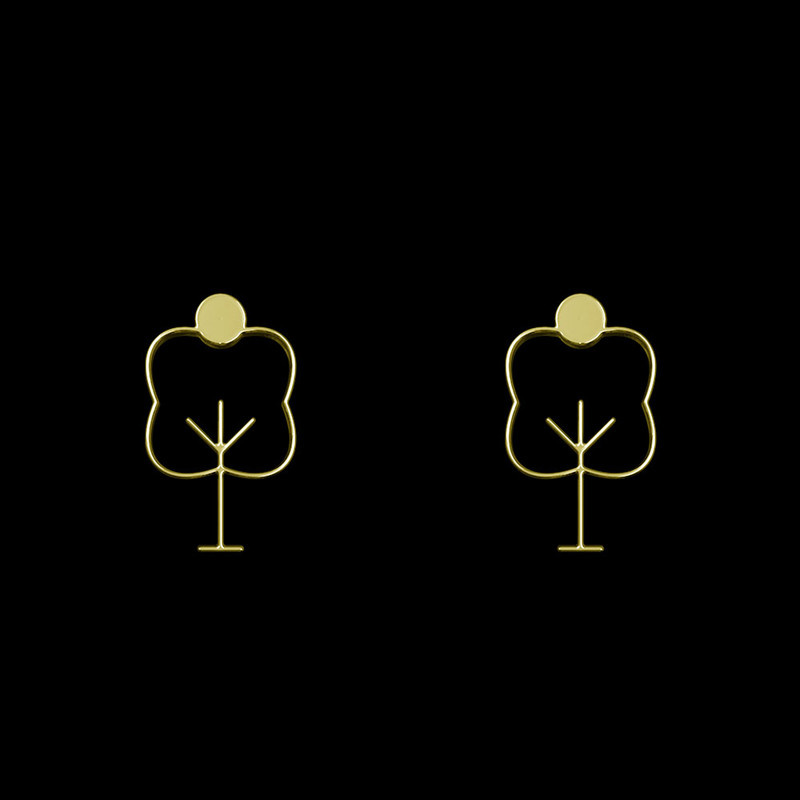 گوشواره طلا 18 عیار زنانه مدوپد مدل درخت کد GA1-15810 گوشواره طلا 18 عیار زنانه مدوپد مدل درخت کد GA1-15810