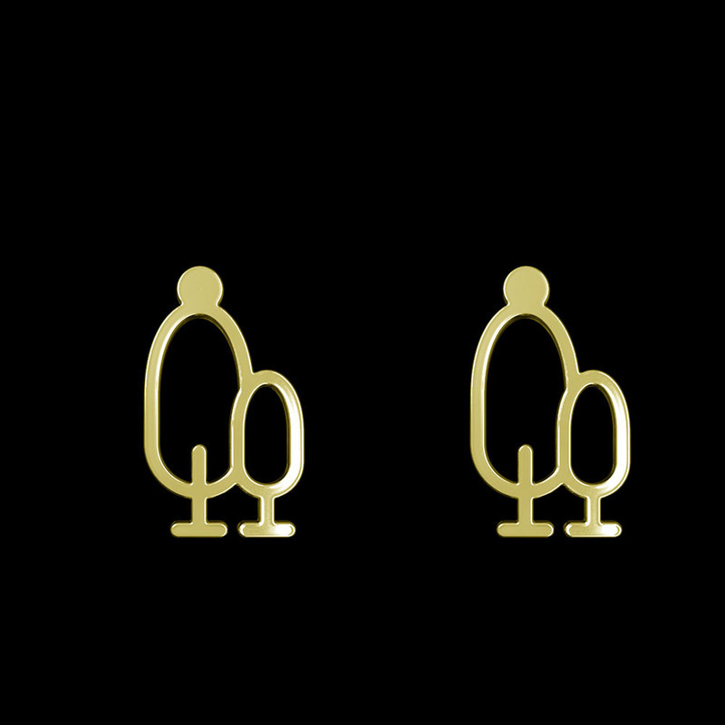 گوشواره طلا 18 عیار زنانه مدوپد مدل درخت کد GA1-15831 گوشواره طلا 18 عیار زنانه مدوپد مدل درخت کد GA1-15831