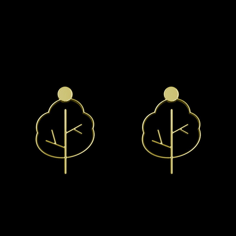 گوشواره طلا 18 عیار زنانه مدوپد مدل درخت کد GA1-15846 گوشواره طلا 18 عیار زنانه مدوپد مدل درخت کد GA1-15846