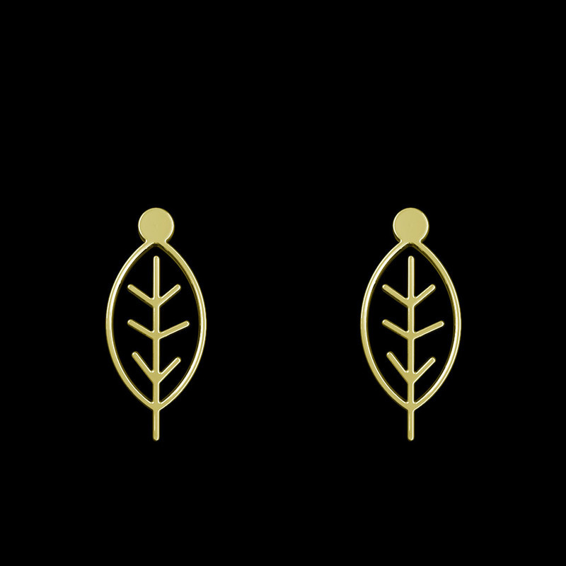 گوشواره طلا 18 عیار زنانه مدوپد مدل برگ کد GA1-15906 گوشواره طلا 18 عیار زنانه مدوپد مدل برگ کد GA1-15906