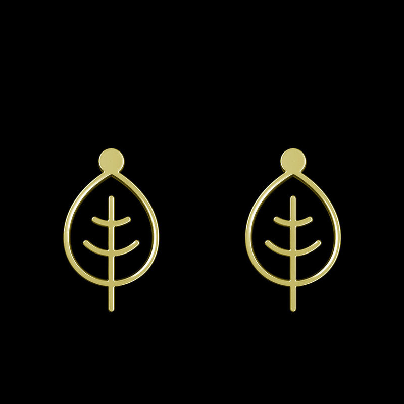 گوشواره طلا 18 عیار زنانه مدوپد مدل برگ کد GA1-15916 گوشواره طلا 18 عیار زنانه مدوپد مدل برگ کد GA1-15916