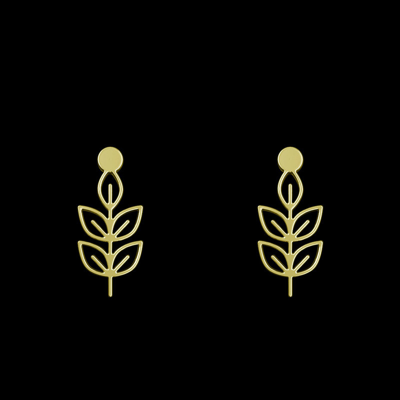 گوشواره طلا 18 عیار زنانه مدوپد مدل برگ کد GA1-15980 گوشواره طلا 18 عیار زنانه مدوپد مدل برگ کد GA1-15980