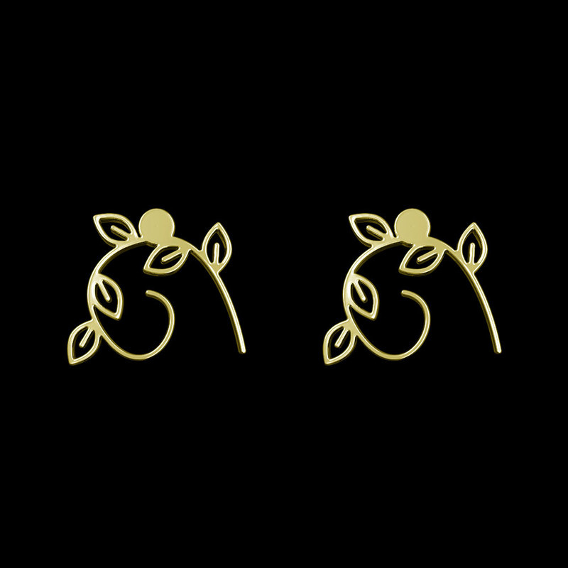 گوشواره طلا 18 عیار زنانه مدوپد مدل برگ کد GA1-15985 گوشواره طلا 18 عیار زنانه مدوپد مدل برگ کد GA1-15985