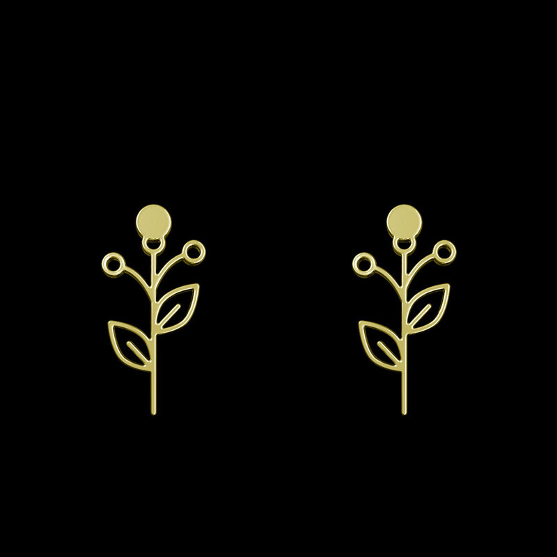 گوشواره طلا 18 عیار زنانه مدوپد مدل برگ کد GA1-15990 گوشواره طلا 18 عیار زنانه مدوپد مدل برگ کد GA1-15990