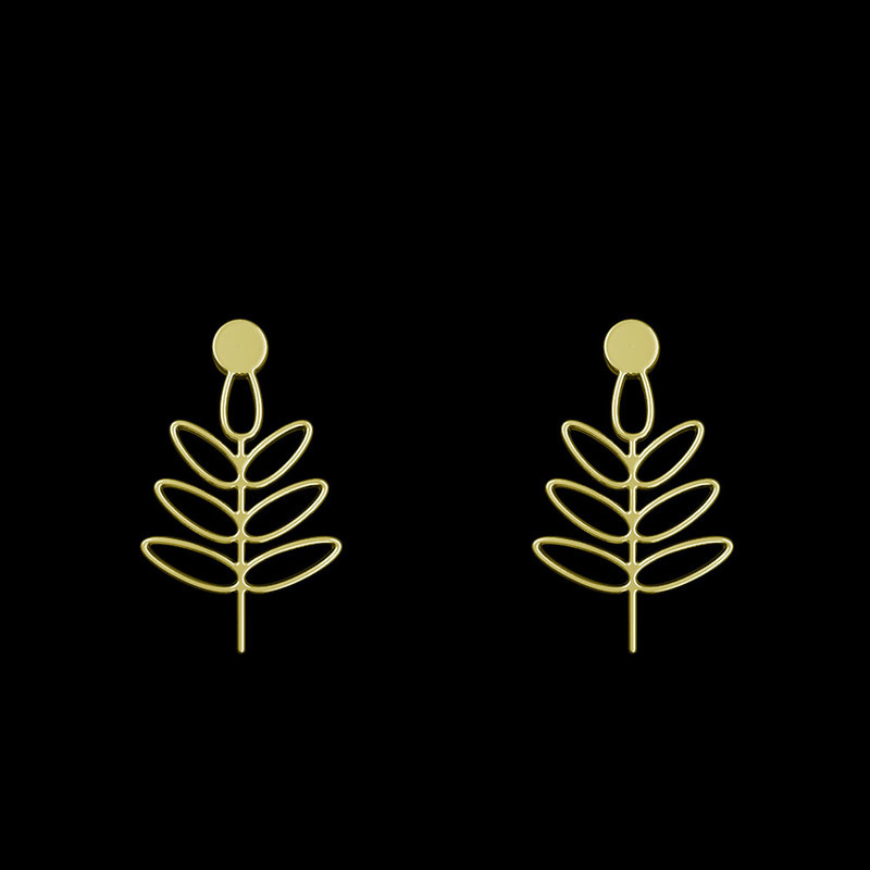 گوشواره طلا 18 عیار زنانه مدوپد مدل برگ کد GA1-16009 گوشواره طلا 18 عیار زنانه مدوپد مدل برگ کد GA1-16009