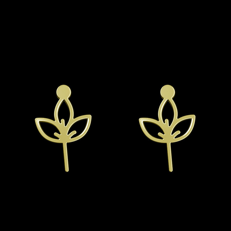 گوشواره طلا 18 عیار زنانه مدوپد مدل برگ کد GA1-16012 گوشواره طلا 18 عیار زنانه مدوپد مدل برگ کد GA1-16012